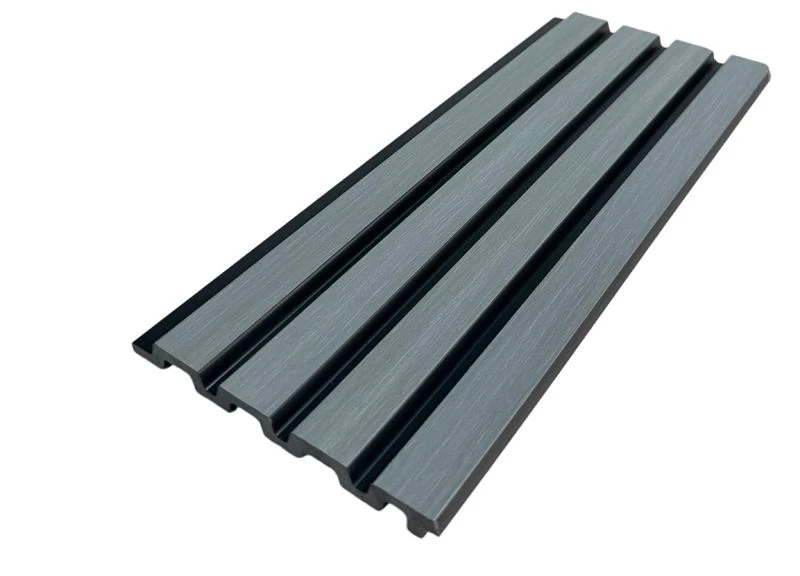 Segondè Kalite Gri PS Mi Panèl 3D Fluted Mi dekoratif Cladding Pou Design Enteryè modèn